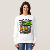 Halloween Zombie Invasion Kleding Schattige Unisex Trui (Voorkant volledig)