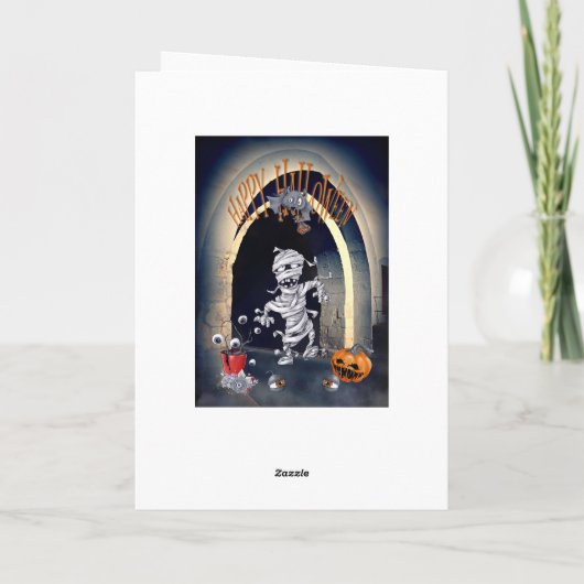 Halloween Zombie Kaart (Achterkant)