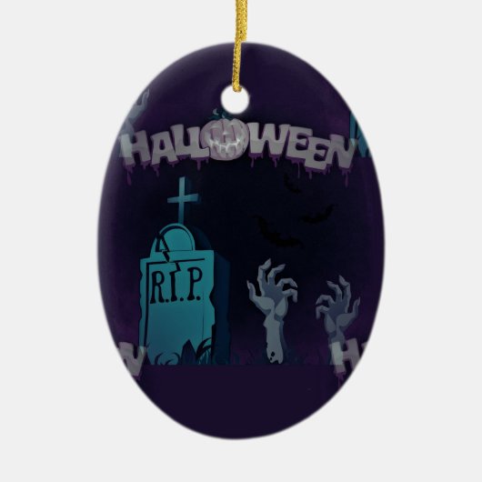 halloween zombie keramisch ornament (Voorkant)