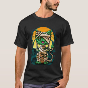 Halloween Zombie Mummie Katje Huisdier Dier Gothi T-shirt