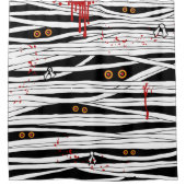 Halloween Zombie Mummy Bandages Creepy Eyes Douchegordijn (Voorkant)