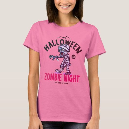 Halloween Zombie Night T-shirt (Voorkant)