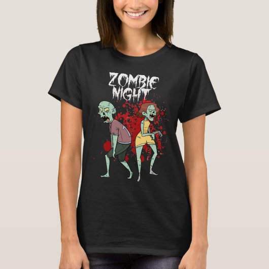 Halloween Zombie Night T-shirt (Voorkant)
