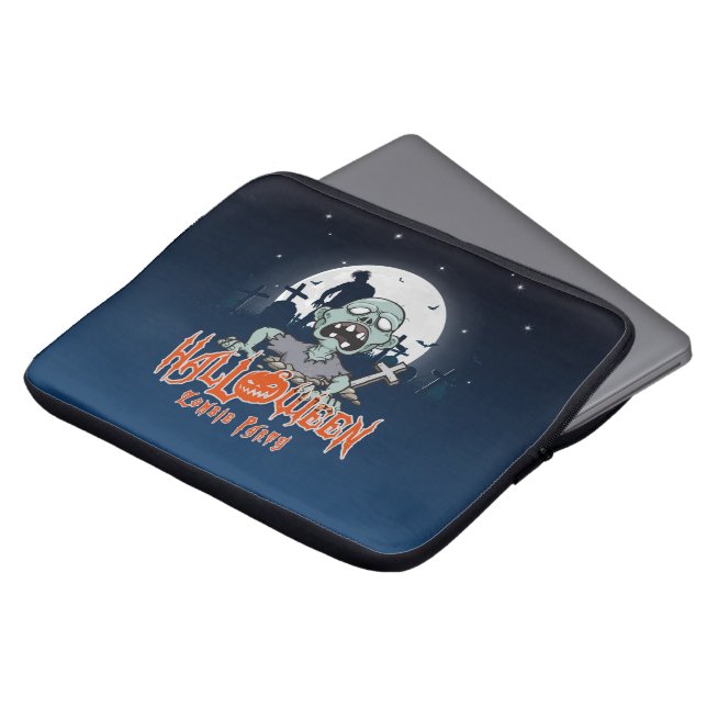 Halloween Zombie Party | 13-inch laptophoes Laptop Sleeve (Voorkant top)