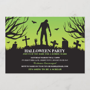 Halloween Zombie Party Spooky Apocalypse Uitnodige Kaart