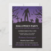 Halloween Zombie Party Spooky Graveyard Uitnodigin Kaart (Voorkant)