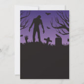 Halloween Zombie Party Spooky Graveyard Uitnodigin Kaart (Achterkant)