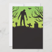 Halloween Zombie Party Spooky Graveyard Uitnodigin Kaart (Achterkant)