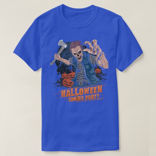 Halloween Zombie Party T-shirt (Design voorkant)