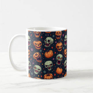 Halloween Zombie & Pumpkin Koffiemok