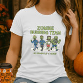 Halloween Zombie Running Team T-shirt; Geen Hersen T-shirt