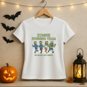 Halloween Zombie Running Team T-shirt; Geen Hersen T-shirt