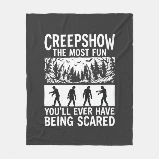 Halloween Zombie Scared Horror Vector Design_1 Fleece Deken (Voorkant)