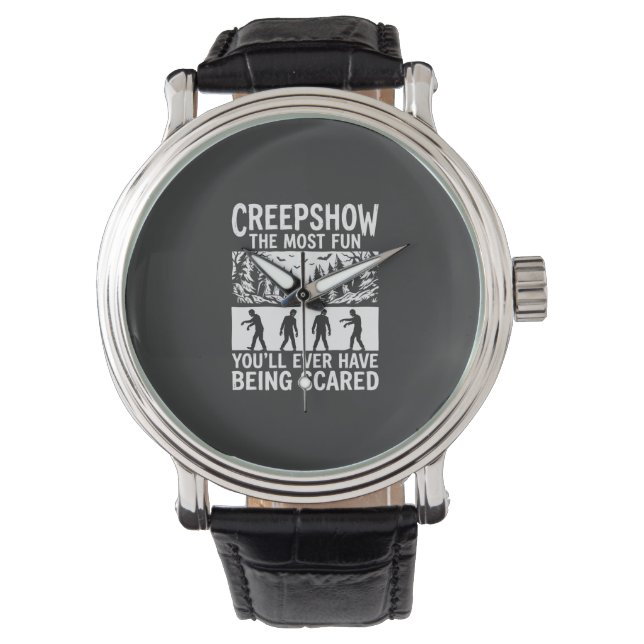 Halloween Zombie Scared Horror Vector Design_1 Horloge (Voorkant)