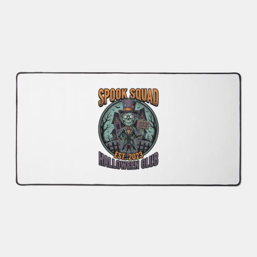 Halloween Zombie-shirt Grappige Spook Squad Gegrav Bureaumat (Voorkant)