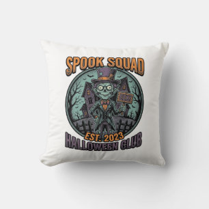 Halloween Zombie-shirt Grappige Spook Squad Gegrav Kussen