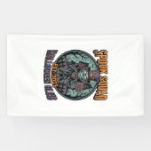 Halloween Zombie-shirt Grappige Spook Squad Gegrav Spandoek (Horizontaal)