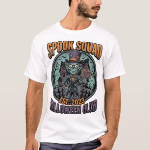 Halloween Zombie-shirt Grappige Spook Squad Gegrav T-shirt