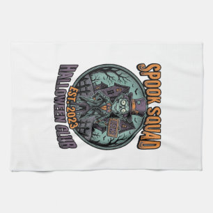Halloween Zombie-shirt Grappige Spook Squad Gegrav Theedoek