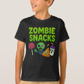 Halloween Zombie Snack Kleding Schattige Unisex T-shirt (Voorkant)
