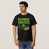 Halloween Zombie Snack Kleding Schattige Unisex T-shirt (Voorkant volledig)