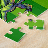 Halloween Zombie Soccer Forward Player Sport Legpuzzel (Zijkant)