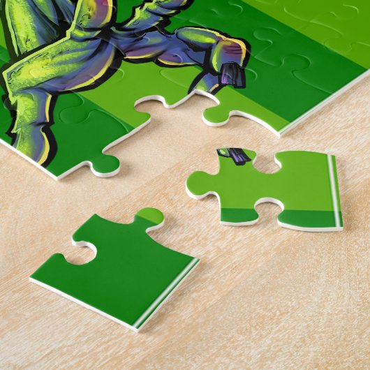Halloween Zombie Soccer Forward Player Sport Legpuzzel (Zijkant)