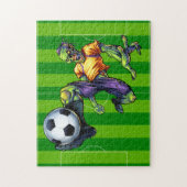 Halloween Zombie Soccer Forward Player Sport Legpuzzel (Verticaal)