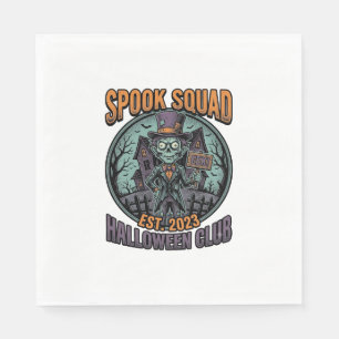 Halloween Zombie T-shirt Grappige Spook Squad Gegr Servet