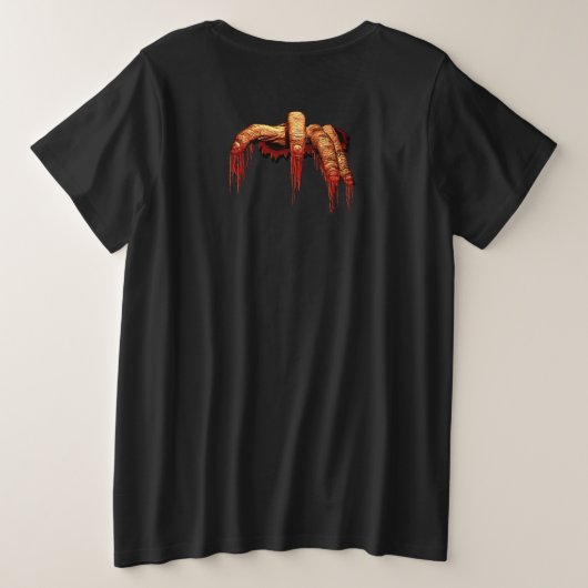 Halloween Zombie T-shirt Plus Size Zombie Costume (Design achterkant)
