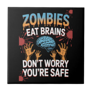 Halloween Zombie Tegeltje