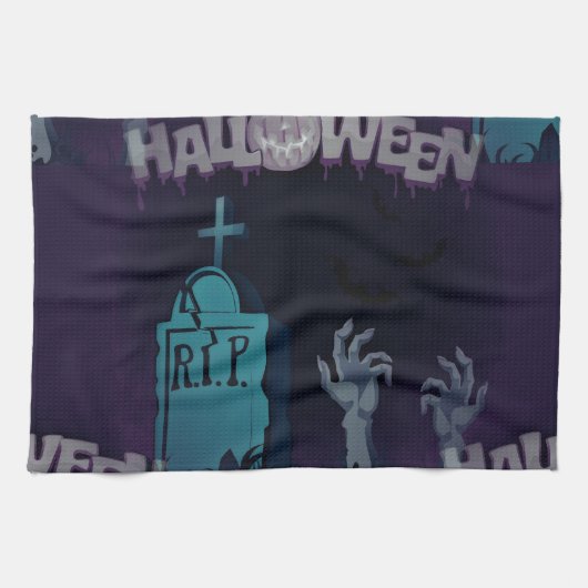 halloween zombie theedoek (Horizontaal)