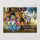 Halloween zombie-thema kinder DANK U Briefkaart (Voorkant)