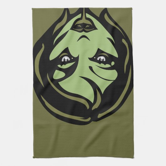 Halloween Zombie Towel Cool Halloween Tea Towels Theedoek (Verticaal)