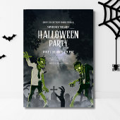 Halloween Zombie Uitnodiging Spooky Night Hallowee
