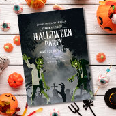 Halloween Zombie Uitnodiging Spooky Night Hallowee