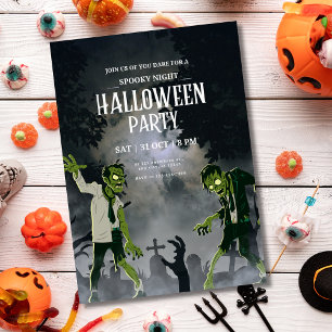 Halloween Zombie Uitnodiging Spooky Night Hallowee
