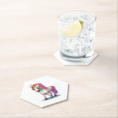 Halloween Zombie Unicorn Kartonnen Onderzetters (Insitu)