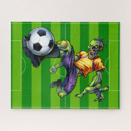 Halloween Zombie Voetbal Aanvallende Speler Sport Legpuzzel