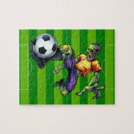 Halloween Zombie Voetbal Aanvallende Speler Sport Legpuzzel