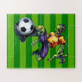 Halloween Zombie Voetbal Aanvaller Speler Sport Legpuzzel