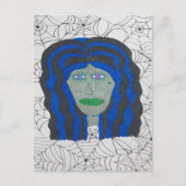 Halloween Zombie Vrouw Briefkaart (Voorkant)