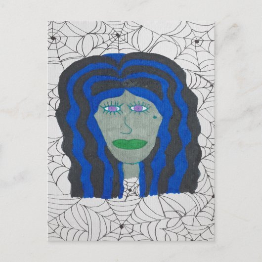 Halloween Zombie Vrouw Briefkaart (Voorkant)