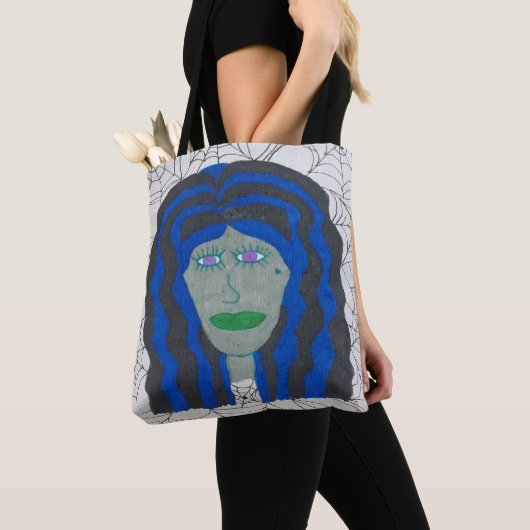 Halloween Zombie Vrouw Tote Bag (Dichtbij)