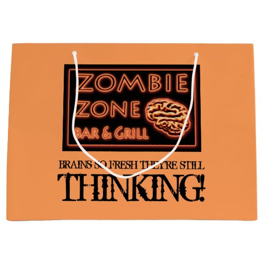 Halloween Zombie Zone Fresh Food Brainz Groot Cadeauzakje (Voorkant)