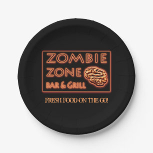 Halloween Zombie Zone Vers eten voor onderweg Papieren Bordje