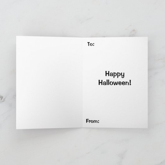 Halloween Zombiekatten Kaart (Binnen)