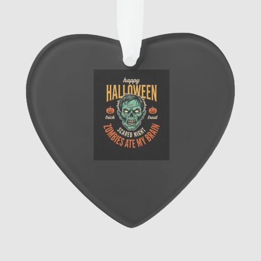 Halloween-zombies aten mijn brein ornament (voorkant)