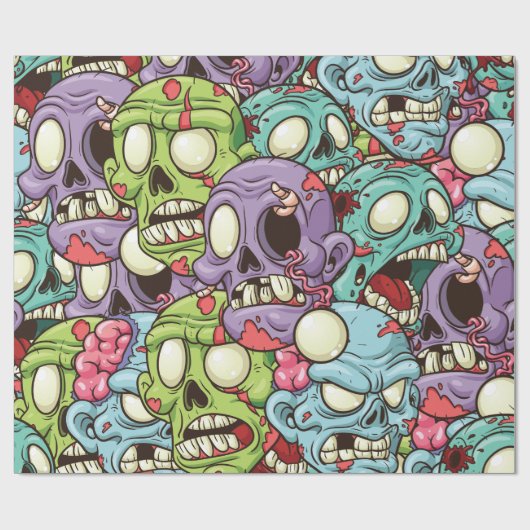 Halloween Zombies Cadeaupapier (Vlak)