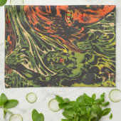  Halloween Zombies, Grafitti Street Art Theedoek (Gevouwen)